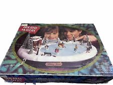 Mr Christmas Holiday Skaters Victorian Ice Skating Scene Mechanical Collectable picture