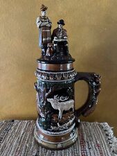 Vintage Initialed 15 Inch Beer Stein Beautiful Detail Work picture