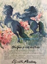 1949 Elizabeth Arden Bluegrass Fragrance For Christmas PRINT AD ART Horses Vtg picture
