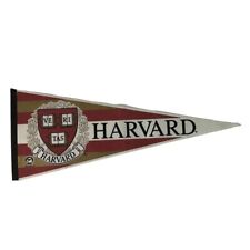 Vintage HARVARD UNIVERSITY Full Size Pennant VERITAS 30 x 12 Trench Mfg Co picture