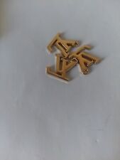 Lot of 3 LOUIS VUITTON LV ZIPPER PULL CHARM gold  tone metal ,  19mm picture