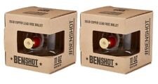 Original BenShot Rocks Glass w/ Real Shotgun Shell Wedding Hunting Gift ~ 2 PK picture