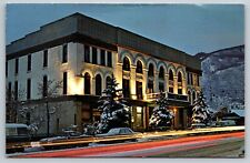 Aspen Colorado Hotel Jerome In Winter at Night Posted 1972 Postcard picture