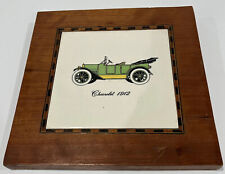Vintage CHEVROLET 1912 Automobile Ceramic Tile Wall Plaque SORIANO CERAMICS 1967 picture