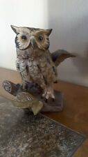Ceramic Norleans Japan Owl Flying on Rock/Branch Figurine 5