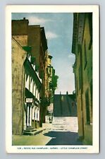 Quebec Canada, Little Champlain Street, Stairway Vintage Postcard picture