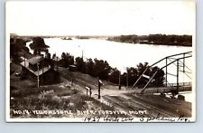 RPPC Real Photo Postcard Montana Forsyth Railroad Depot Bridge Wesley Andrews picture