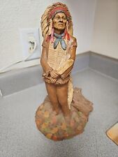 1987 Tom Clark Chief Hollow Horn Bear 12” Resin Statue picture