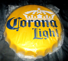 Large CORONA LIGHT BEER 3-Dimensional Metal Bottle Cap Wall Sign Decor picture