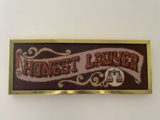 Vintage Honest Lawyer Wall Sign Art Embroidered Handmade Funny Gift Legal Law picture