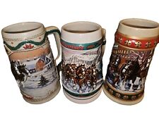 budweiser holiday stein lot Of 3 picture