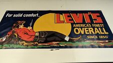 LEVI'S 30's Vintage Style Store Cowboy Promo Banner Display Sign picture