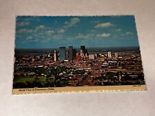 Dallas TX-Texas, Aerial City View Of Downtown Area,  Postcard G229 picture