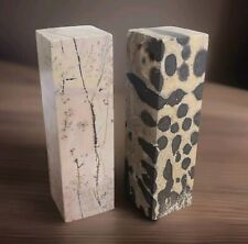 Lot of 2 Crystal Chinese Paining Stone or Picture Jasper Blocks - USA picture