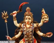 Maa Kali Brown Paint Statue - Kalika Sculpture - Hindu Goddess Idol - Mother Adi picture