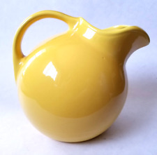 Harlequin Ice Lip Ball Pitcher Water Jug Fiesta Yellow Vintage HLC picture
