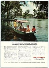 1950s FORT LAUDERDALE FLORIDA TOURISM VACATION PRINT ADVERTISEMENT Z1782 picture