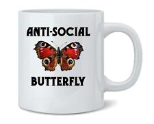 Anti-Social Butterfly Funny Introvert Snarky Retro Coffee Mug Tea Cup picture