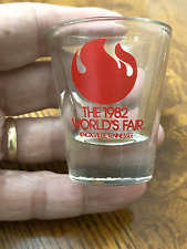 Vintage 1982 World’s Fair Knoxville TN Tennessee Shot Glass Rare Red picture