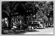 Postcard RPPC Iowa Grinnell Monroe Hotel Bus Station 1948 B515 picture