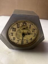 Vintage Westclox Alarm Clock Art Deco Silver Tone Model 61-F 403 Case by Dura picture