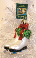 2008 HOLIDAY ICE SKATES - OLD WORLD CHRISTMAS - GLASS ORNAMENT - NEW W/TAG picture