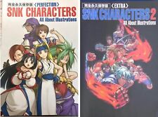 SNK CHARACTERS Art Book Set PERFECTION & EXTRA Neo Geo KOF Fatal Fury Used Japan picture