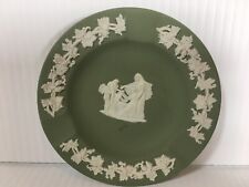 Wedgwood Jasperware Green Trinket Dish Ashtray Cupid As Oracle England Vintage  picture