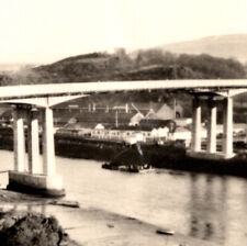 Vintage 1950s RPPC The New Bridge Briton Ferry Neath Postcard United Kingdom UK picture