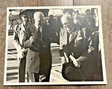 Vtg President Eisenhower and Prime Minister Churchill Photo Air Base 1950's RARE picture
