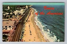 Venice FL-Florida, Aerial Of Beach Scene, Antique, Vintage Souvenir Postcard picture