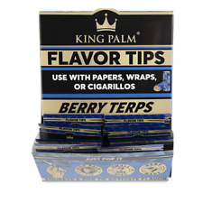 King Palm Flavors Filter Tips - Berry Terps 50ct Corn Husk Pre Roll Filter Tip picture