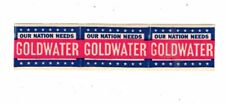 1964 Our Nation Needs Goldwater - Set of 3 Stickers picture