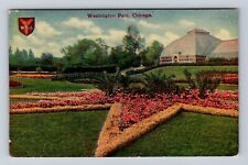 Chicago IL-Illinois, Washington Park, Antique Vintage Souvenir Postcard picture