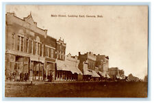 c1940s Main Street, Looking East, Geneva Nebraska NE Unposted Vintage Postcard picture