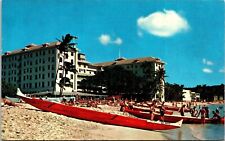Moana Hotel Beach Waikiki Honolulu Hawaii Hi 1955 Postcard PM Vintage picture