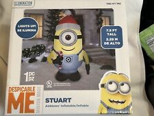2017 Gemmy 7-1/2’ Tall Minion Stuart Lighted Christmas Inflatable Airblown-NEW picture
