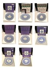 Wedgwood Christmas Plates Blue Jasperware 8” -8 Patterns picture