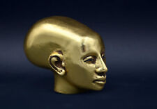 RARE Egyptian head of king Menhotep II made from stone covered by gold leaf BC picture