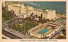 Hollywood Beach FL Florida Hotel Golf Course Cabana Club 1950s Vtg Postcard M10 picture