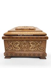 Handcrafted Ortodox Wooden Carved Ark for Church Reliquary Capsule 8.07