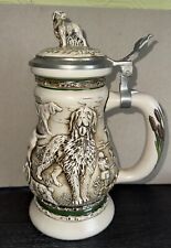 Avon Stein #68166 Great Dogs of the Outdoors Handcrafted Brazil 10 dogs on Stein picture
