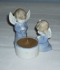 Biedermann Sri Lanka 2 Praying Angels Figurines Ceramic Candle Holder picture