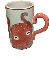 180 degrees Vintage Pink Octopus Cup  Ceramic Novelty. picture