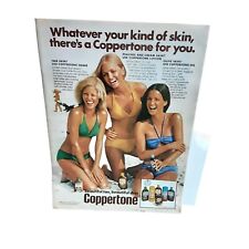 1976 Coppertone 3 Sexy Bikini Girls Original Ad Vintage picture
