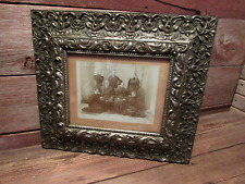 Vintage Antique 1800s Ornate Frame Wood Beautifully Carved - Beautiful Silver picture