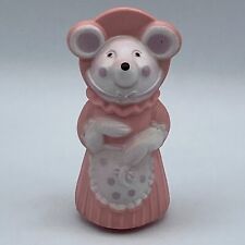Vintage Avon Millicent Mouse Finger Puppet Decorative Overcap Pink Pretty 70s picture