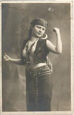 1910-20's Original RPPC Postcard ~ Semi-Nude, Beautifully Dressed Woman picture