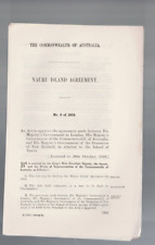 AUS PARLIAMENT PAPERS ,COMMONWEALTH 1919 , NAURU ISLAND AGREEMENT picture