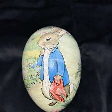 Nestler Peter Rabbit German Paper Mache Easter Egg Candy Container 7